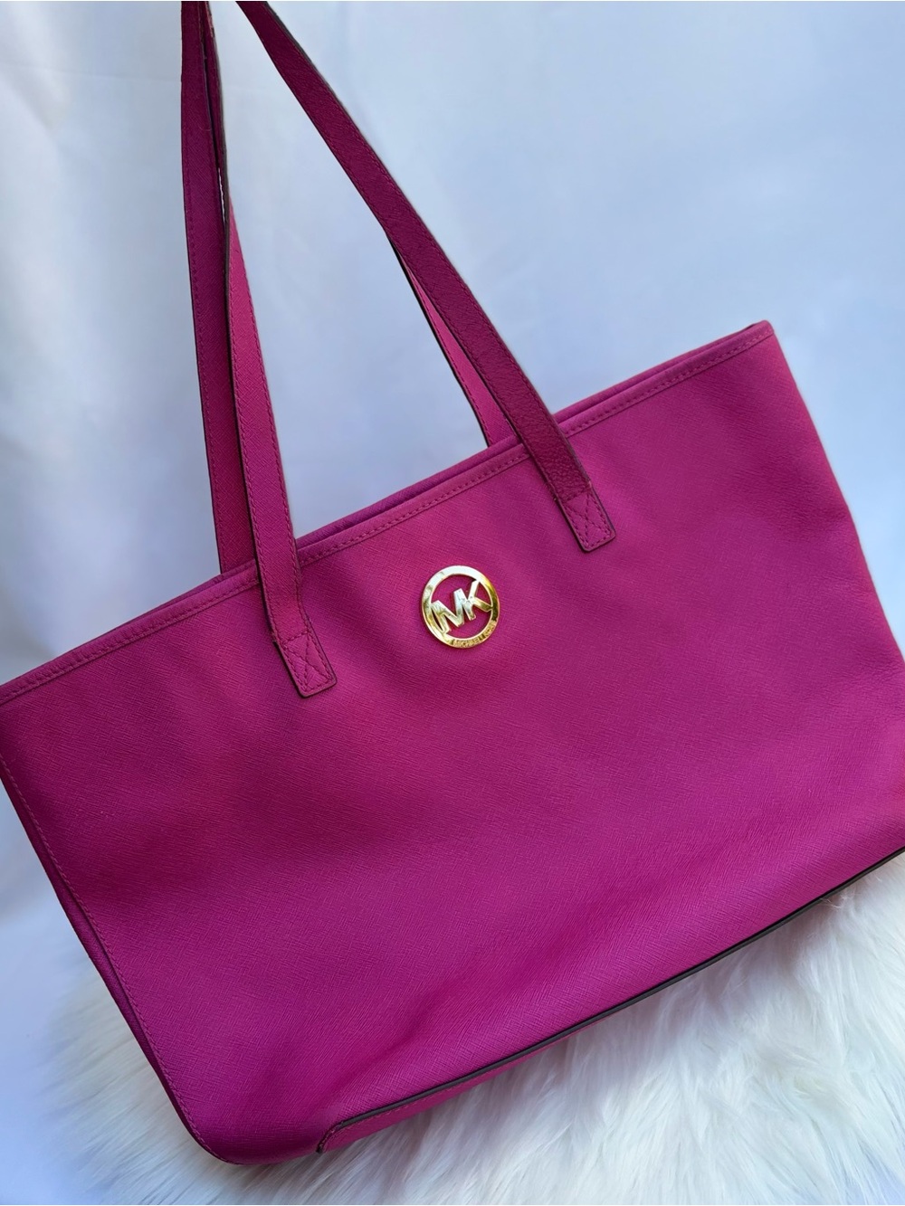 Michael Kors Pink Lg Tote Safiano Leather Fair